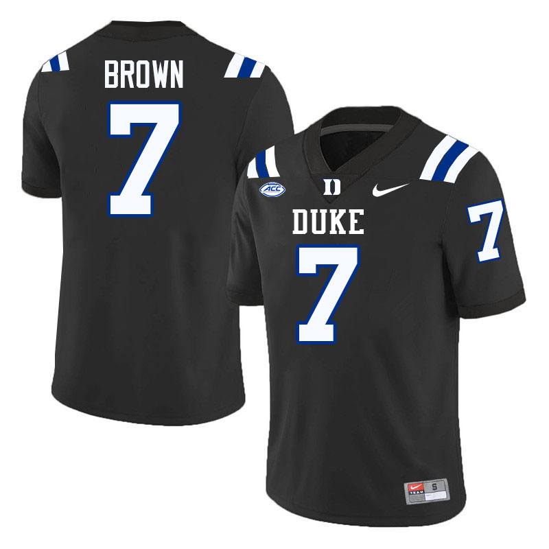 Duke Blue Devils #7 Que'Sean Brown College Football Jersey Stitched-Black